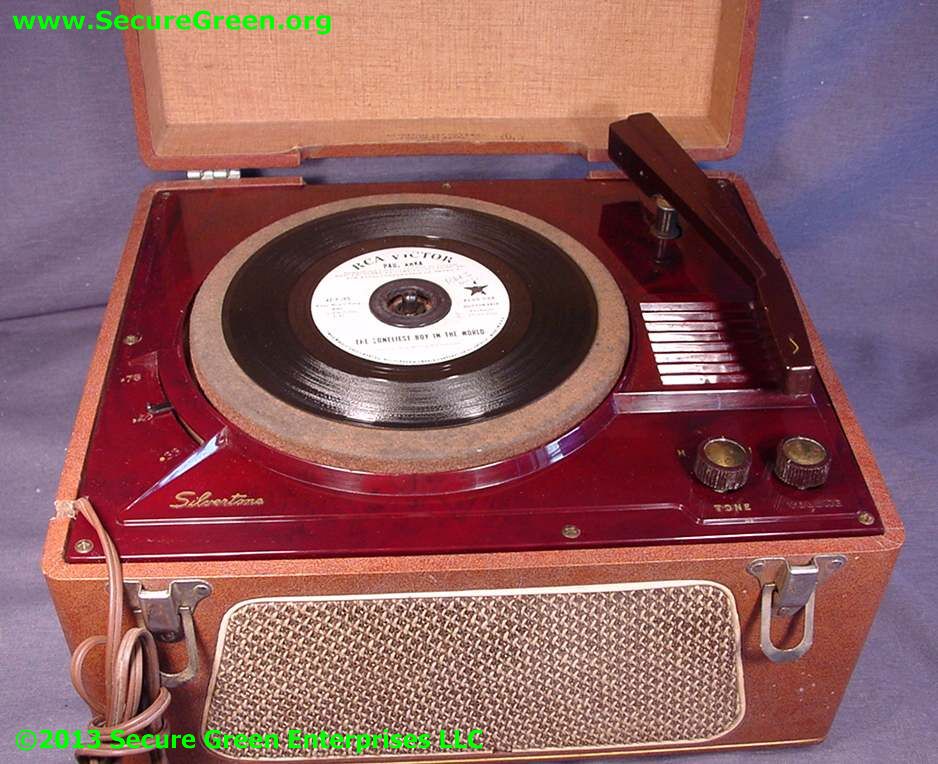 Silvertone portable phonograph